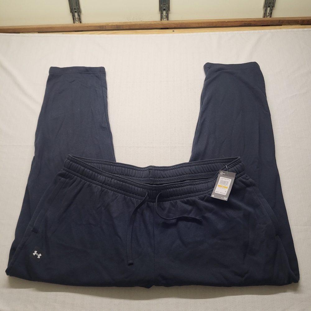 New Under Armour Rival Fleece Sweatpants Mens 4XLT Black Fleece Lined Sports New
